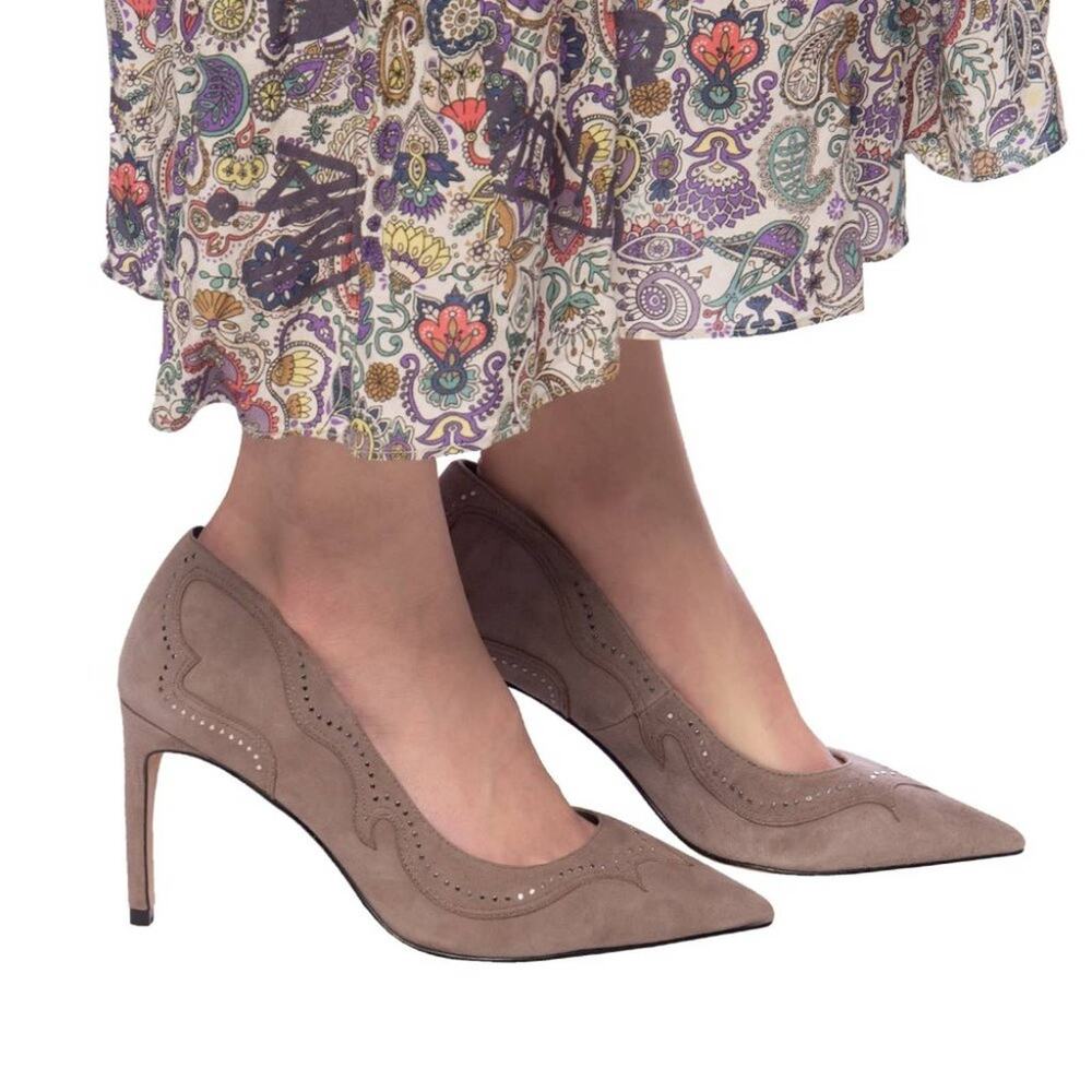 All Saints Zehra Studded Suede Pumps
